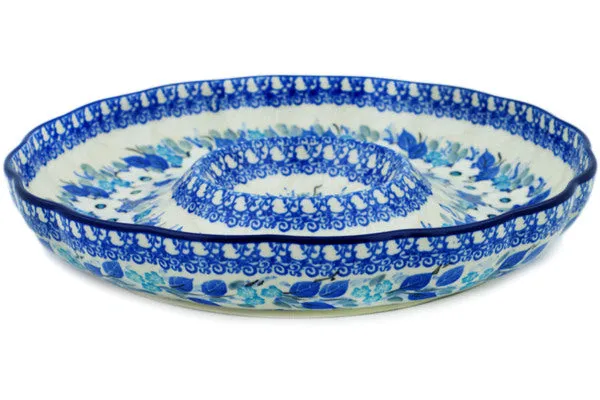 10" Chip and Dip Platter - Delicate Magnolia