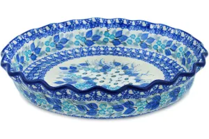 10" Fluted Pie Dish - Delicate Magnolia