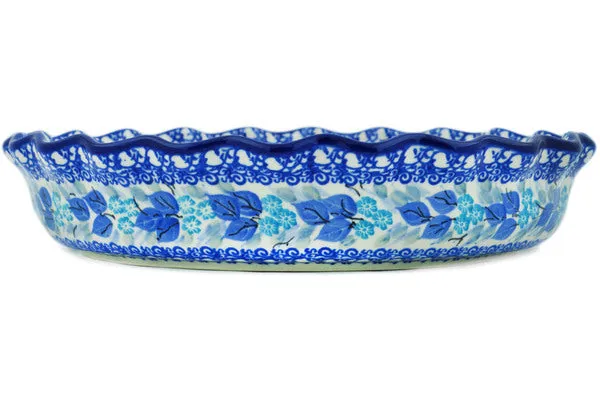10" Fluted Pie Dish - Delicate Magnolia