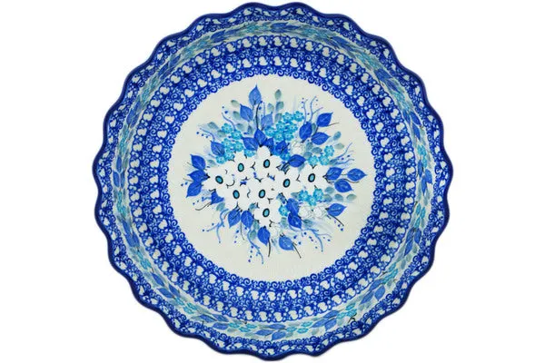 10" Fluted Pie Dish - Delicate Magnolia