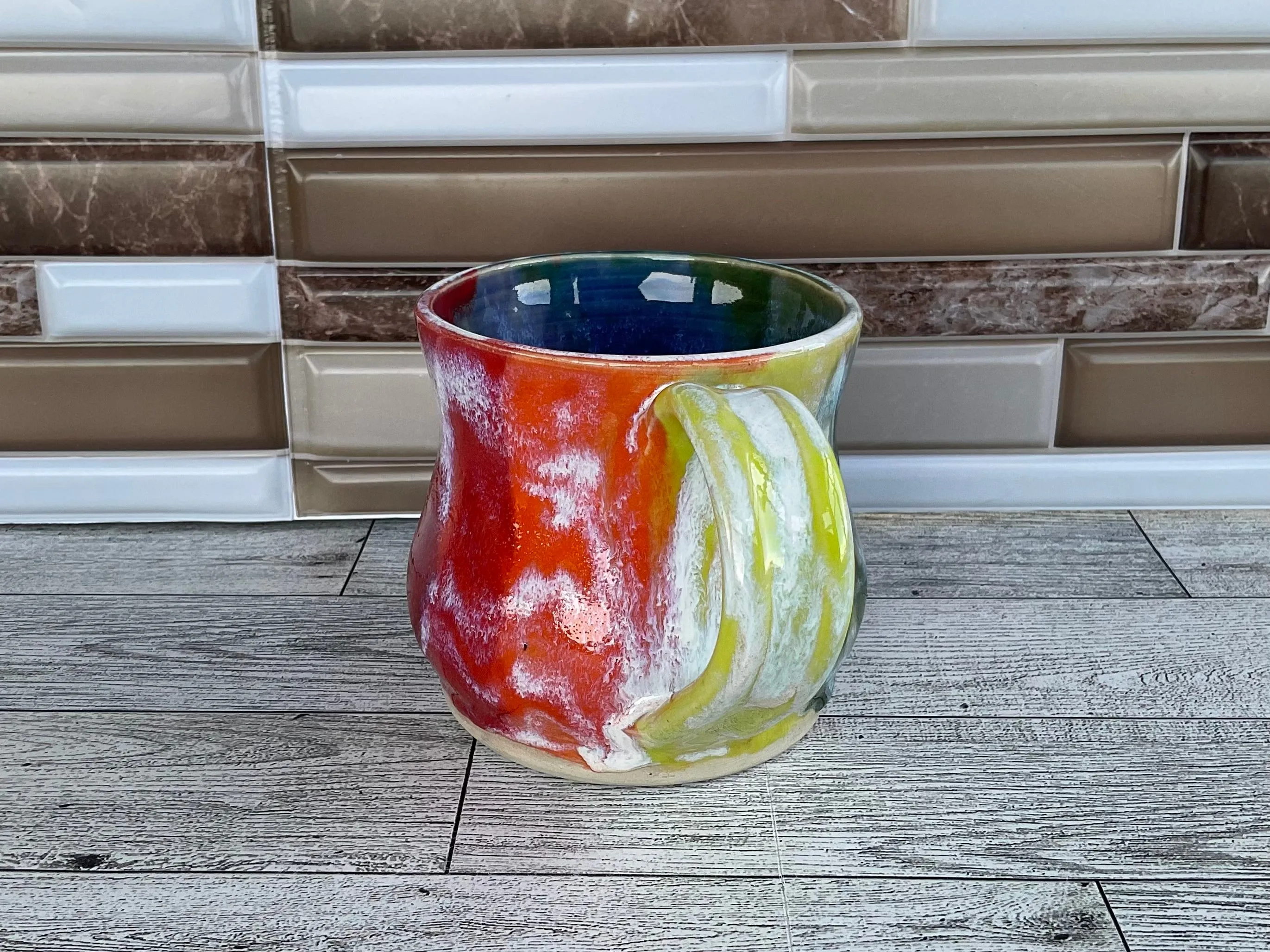 12 oz Rainbow Ceramic Mug