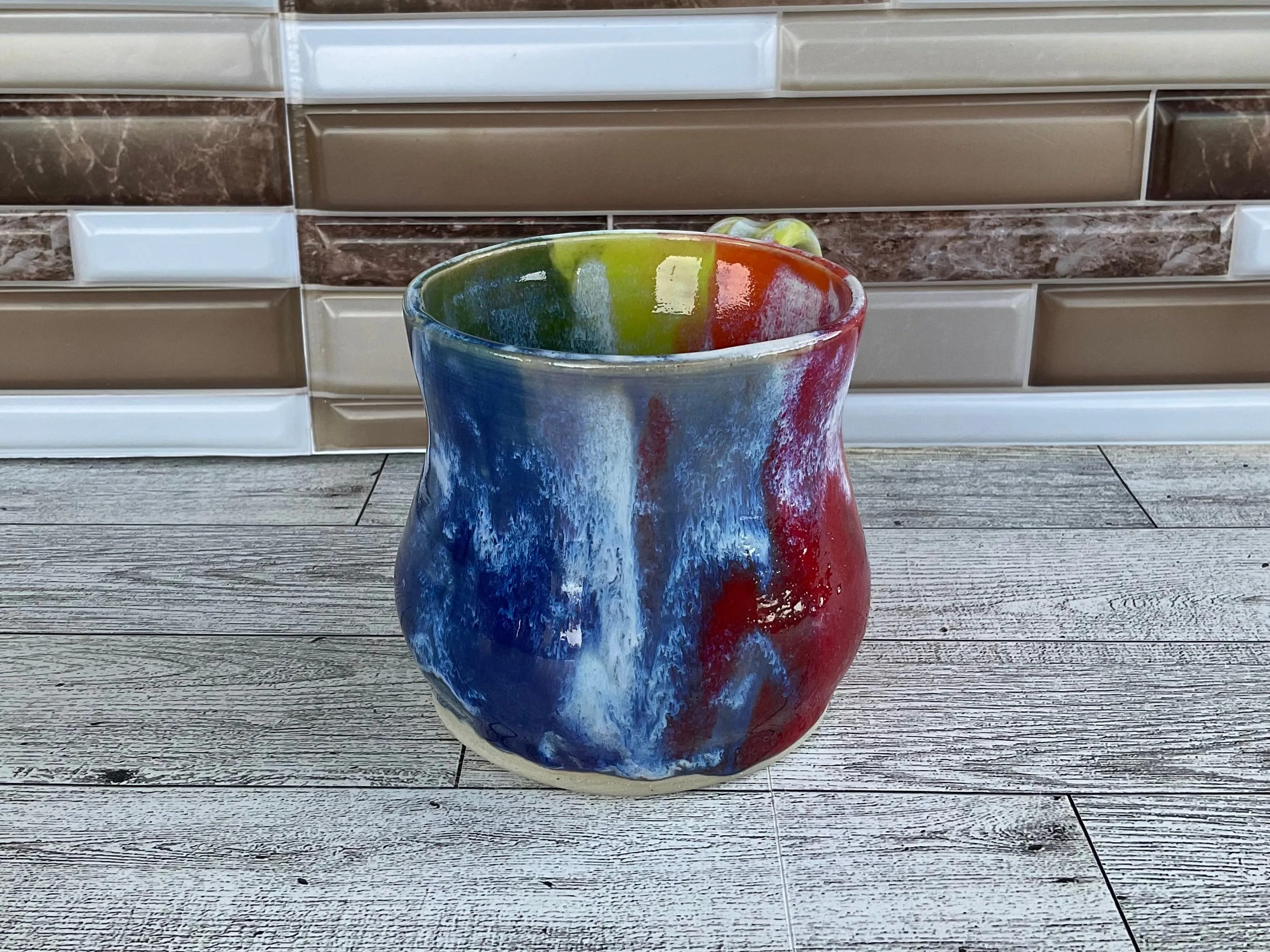 12 oz Rainbow Ceramic Mug