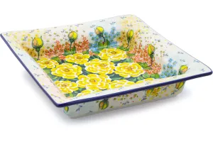 12" Square Platter - L38 Yellow Elegance