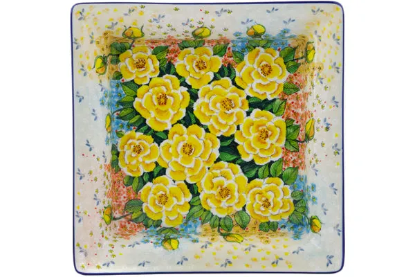 12" Square Platter - L38 Yellow Elegance
