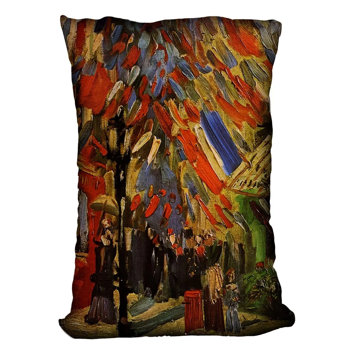14 July in Paris by Van Gogh Throw Pillow