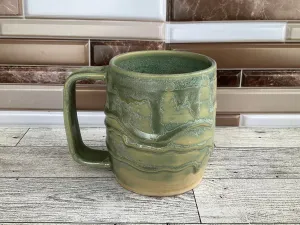 14 oz Aurora Green Drippy Ceramic Mug