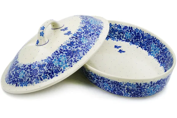 14" Baker with Cover - Delicate Blue