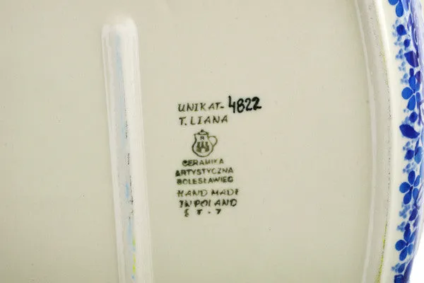 14" Baker with Cover - Delicate Blue