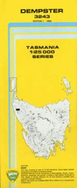 3243 Dempster Topographic Map (1st Edition) by TasMap (1989)