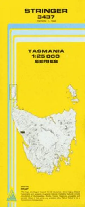 3437 Stringer Topographic Map (1st Edition) by TasMap (1986)