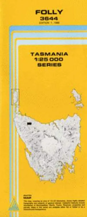 3644 Folly Topographic Map (1st Edition) by TasMap (1986)