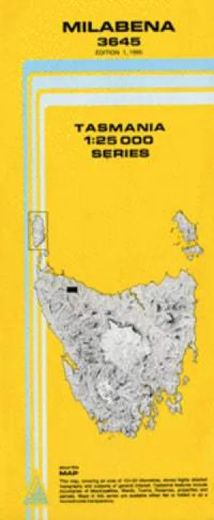 3645 Milabena Topographic Map (1st Edition) by TasMap (1985)