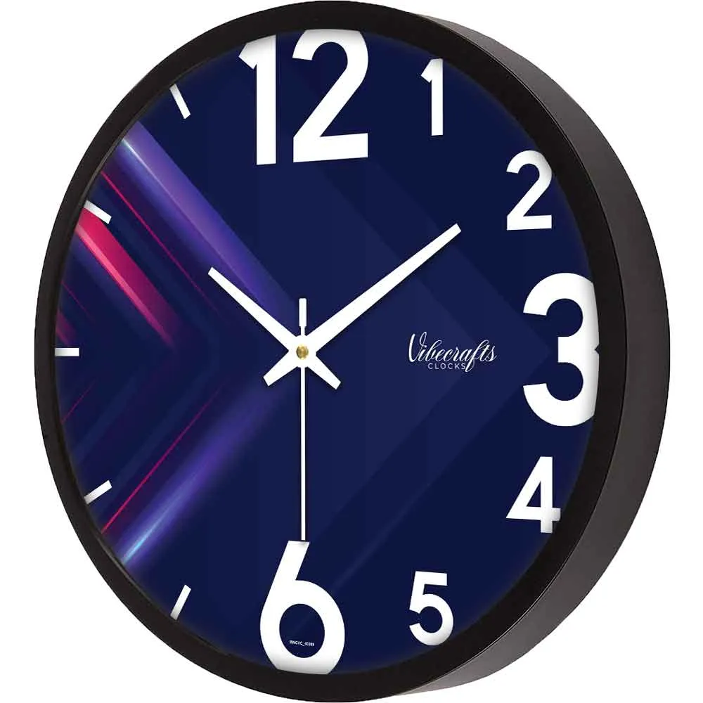 3D Blue Arrow Designer Wall Clock