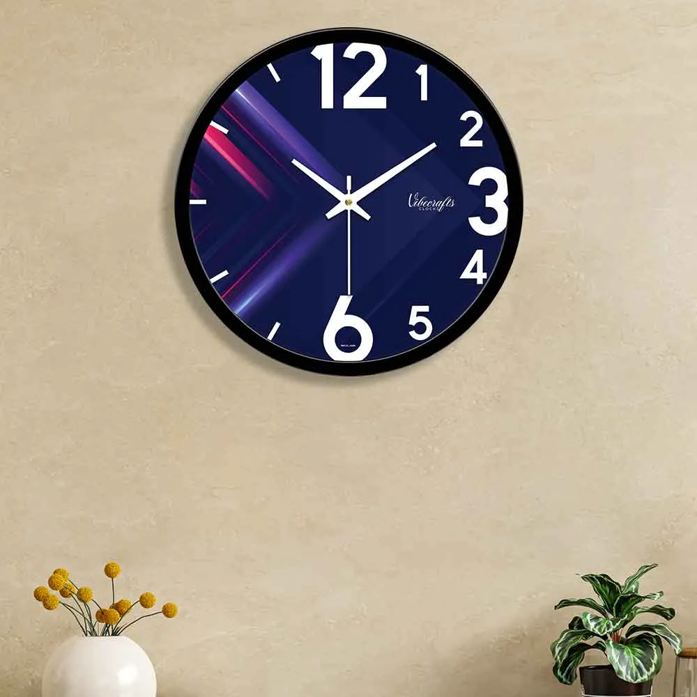 3D Blue Arrow Designer Wall Clock
