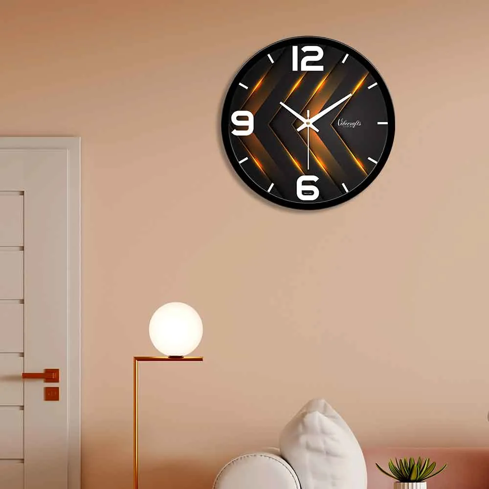 3D Metallic Pattern Designer Wall Clock