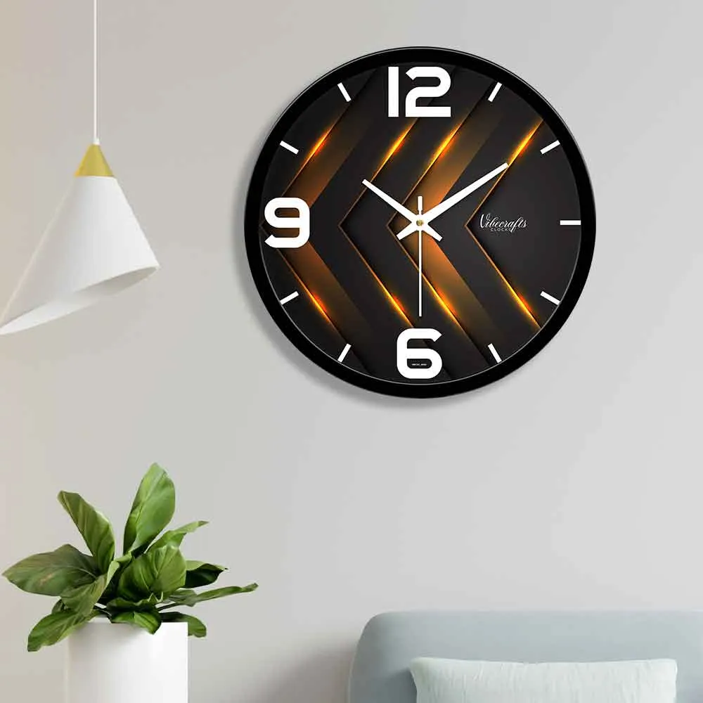 3D Metallic Pattern Designer Wall Clock