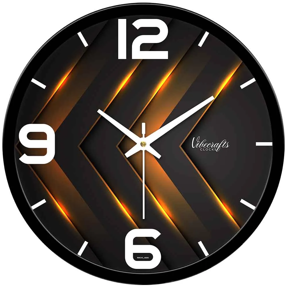 3D Metallic Pattern Designer Wall Clock