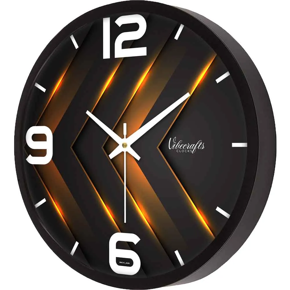 3D Metallic Pattern Designer Wall Clock
