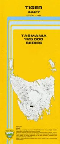 4427 Tiger Topographic Map (1st Edition) by TasMap (1988)