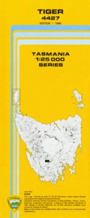 4427 Tiger Topographic Map (1st Edition) by TasMap (1988)