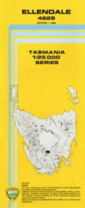 4628 Ellendale Topographic Map (1st Edition) by TasMap (1988)