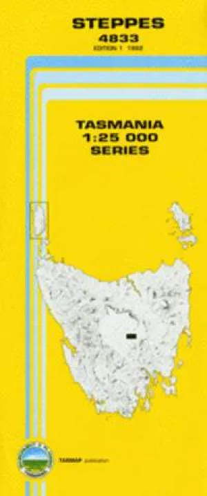 4833 Steppes Topographic Map (1st Edition) by TasMap (1992)