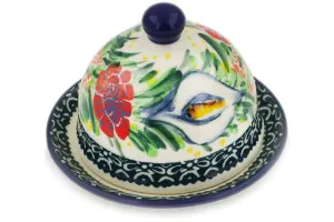 4" Butter Dish - Canna Lily Elegance