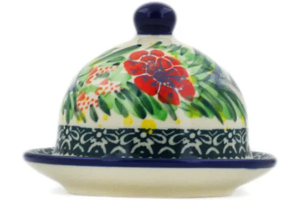 4" Butter Dish - Canna Lily Elegance