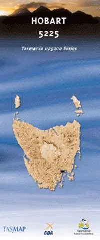 5225 Hobart Topographic Map (4th Edition) by TasMap (2008)