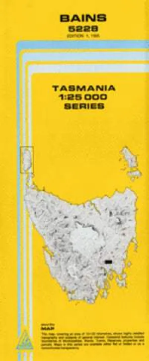 5228 Bains Topographic Map (1st Edition) by TasMap (1985)