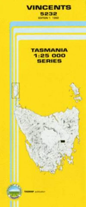 5232 Vincents Topographic Map (1st Edition) by TasMap (1992)