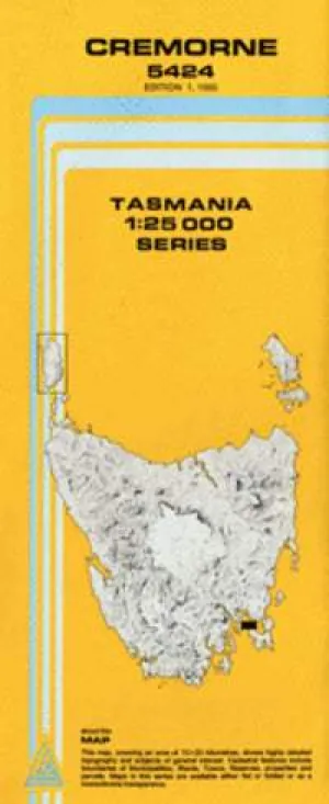 5424 Cremorne Topographic Map (1st Edition) by TasMap (1985)