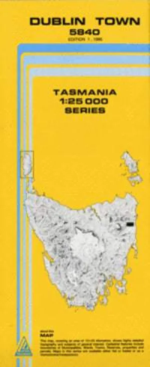 5840 Dublin Town Topographic Map (1st Edition) by TasMap (1986)
