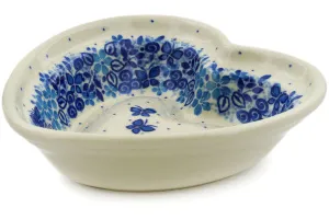6" Heart Shaped Bowl - Delicate Blue