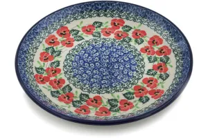 8" Salad Plate - Delicate Red Flowers