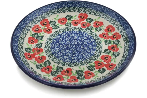 8" Salad Plate - Delicate Red Flowers