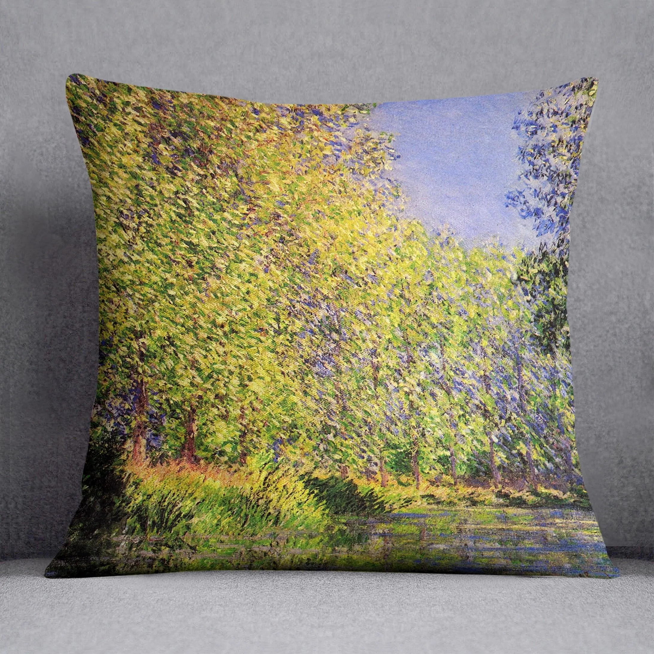 A bend of the Epte Giverny by Monet Throw Pillow