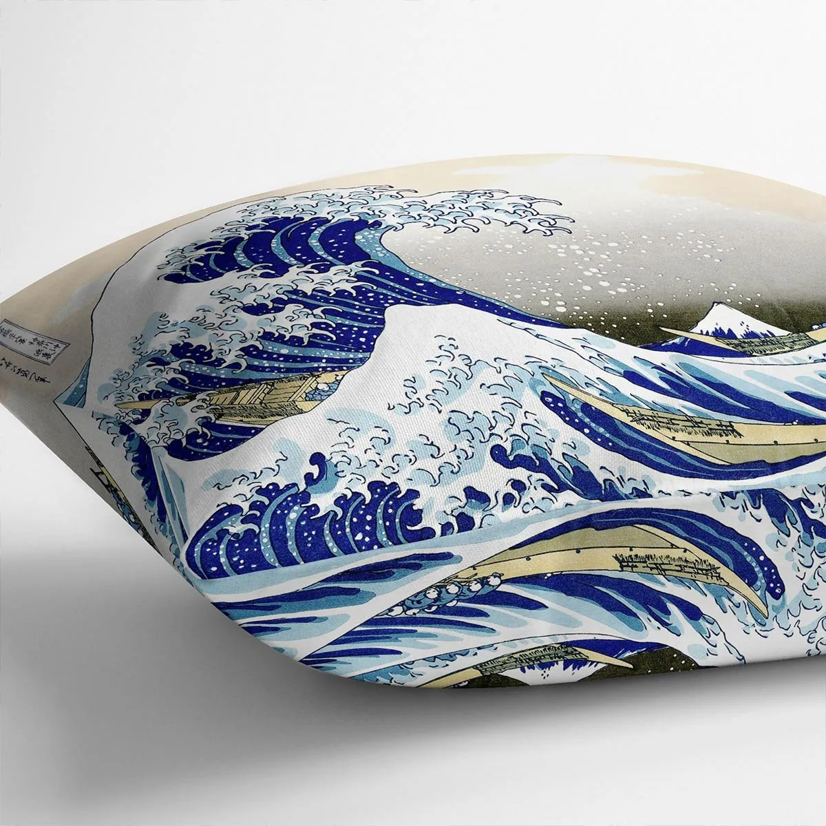 A big wave off Kanagawa by Hokusai Throw Pillow