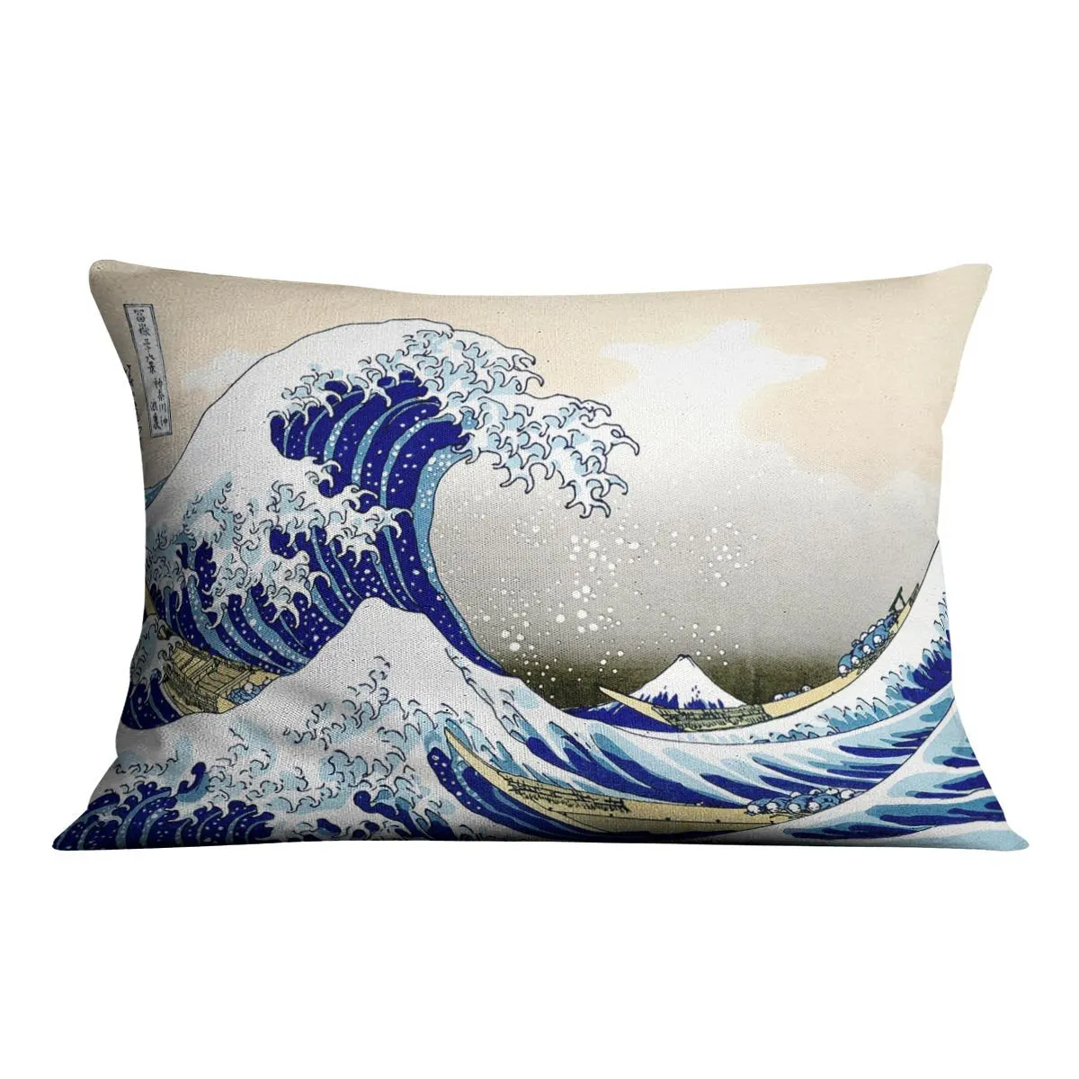 A big wave off Kanagawa by Hokusai Throw Pillow