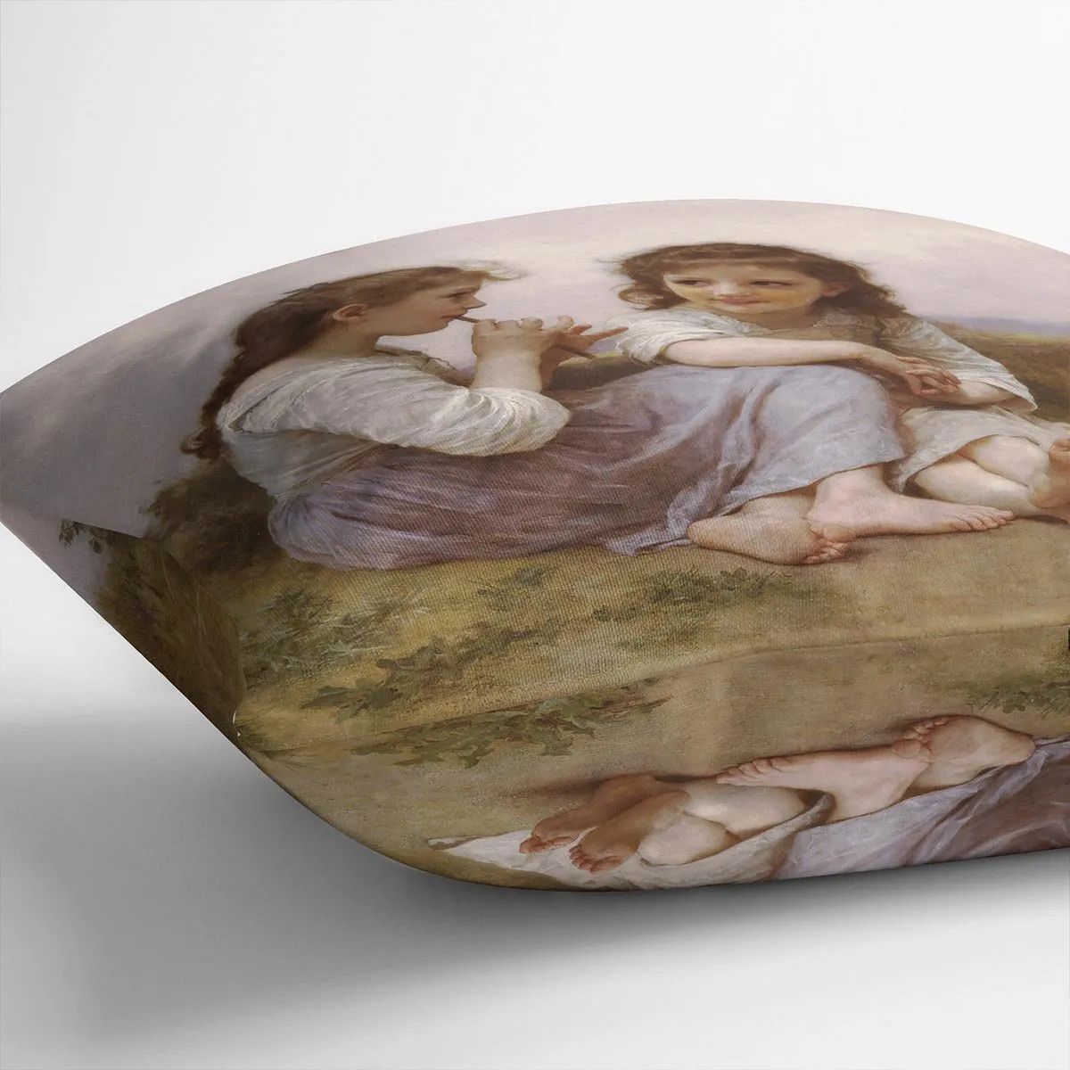 A Childhood Idyll 1900 By Bouguereau Throw Pillow
