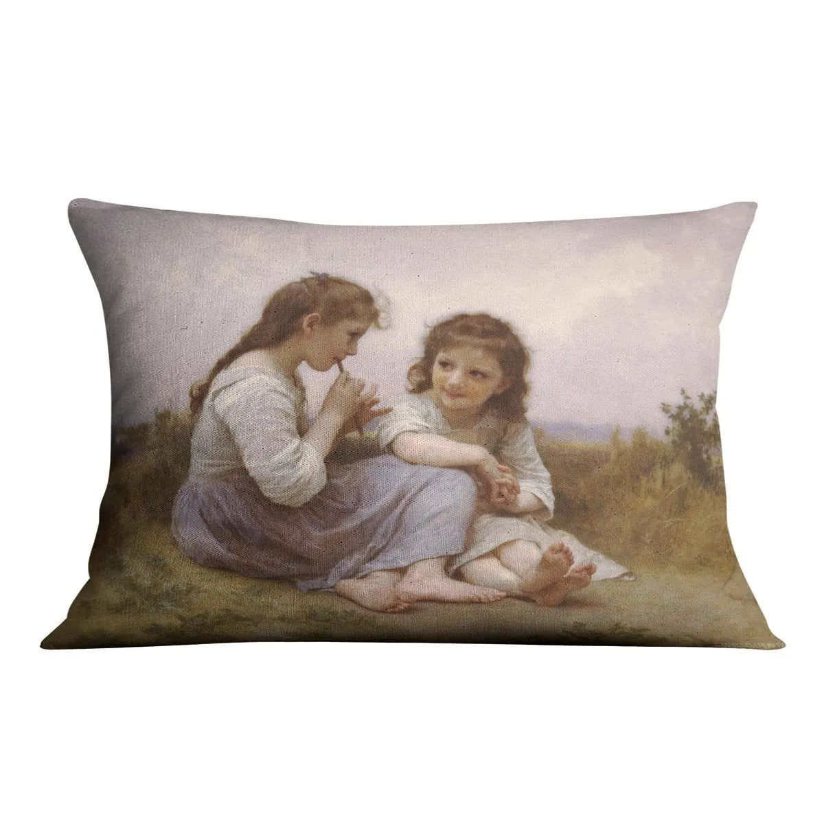 A Childhood Idyll 1900 By Bouguereau Throw Pillow