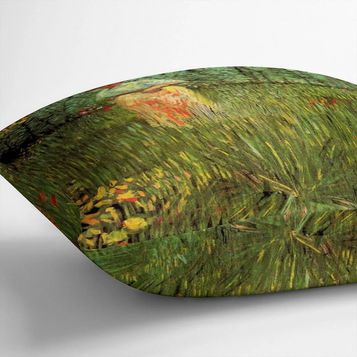 A Woman Walking in a Garden by Van Gogh Throw Pillow