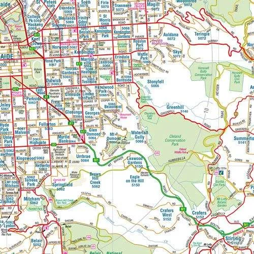 Adelaide Supermap Wall Map by Hema Maps