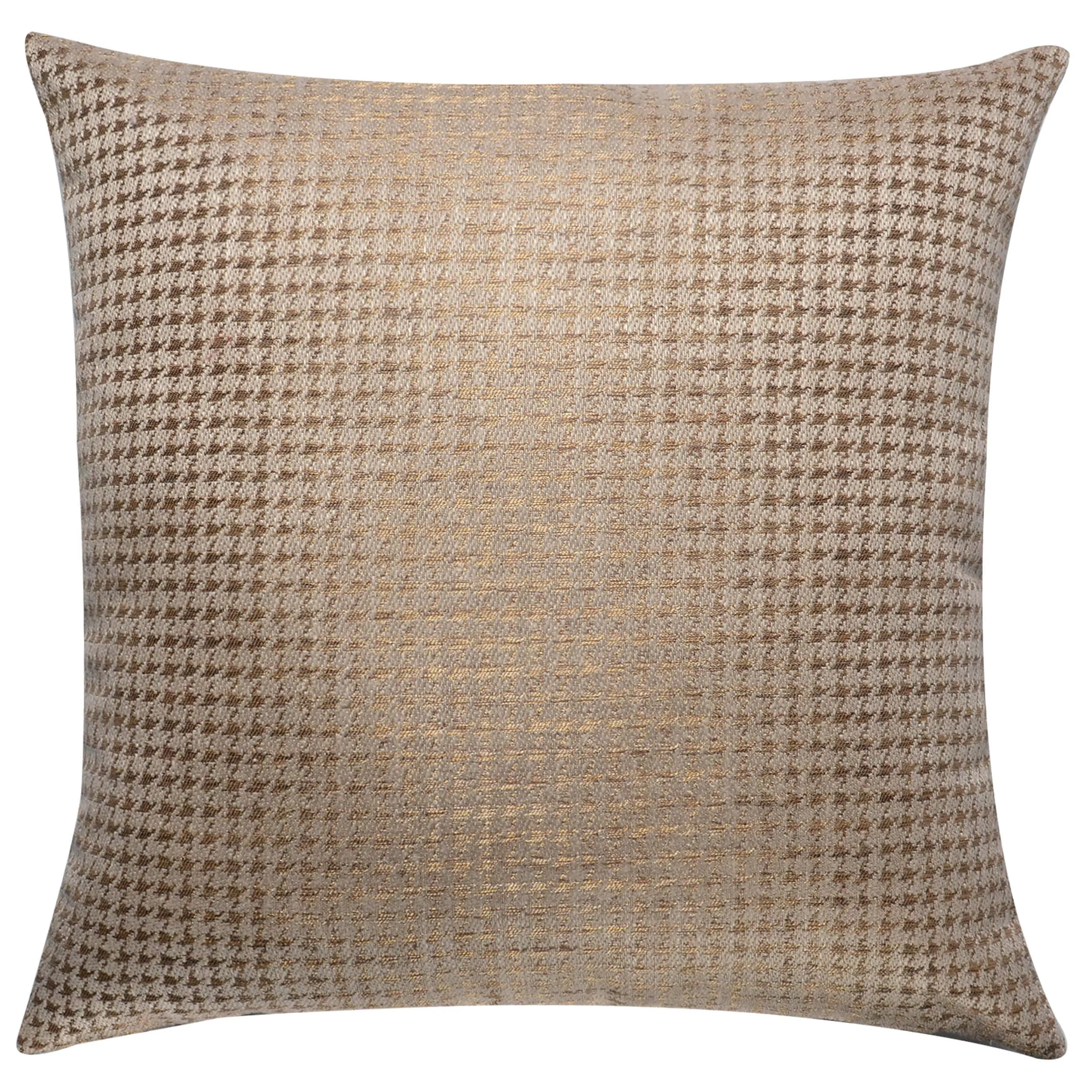 Allure Pillow, Beige/Gold Herringbone
