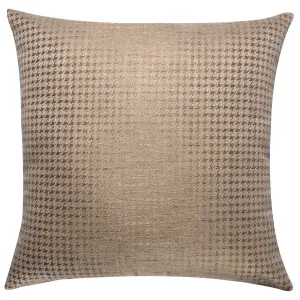 Allure Pillow, Beige/Gold Herringbone