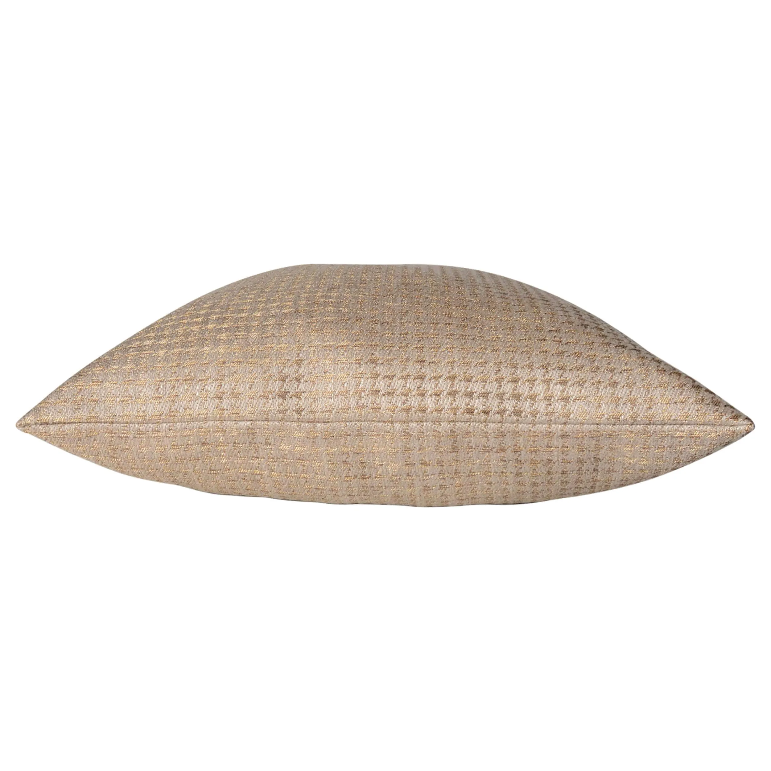 Allure Pillow, Beige/Gold Herringbone