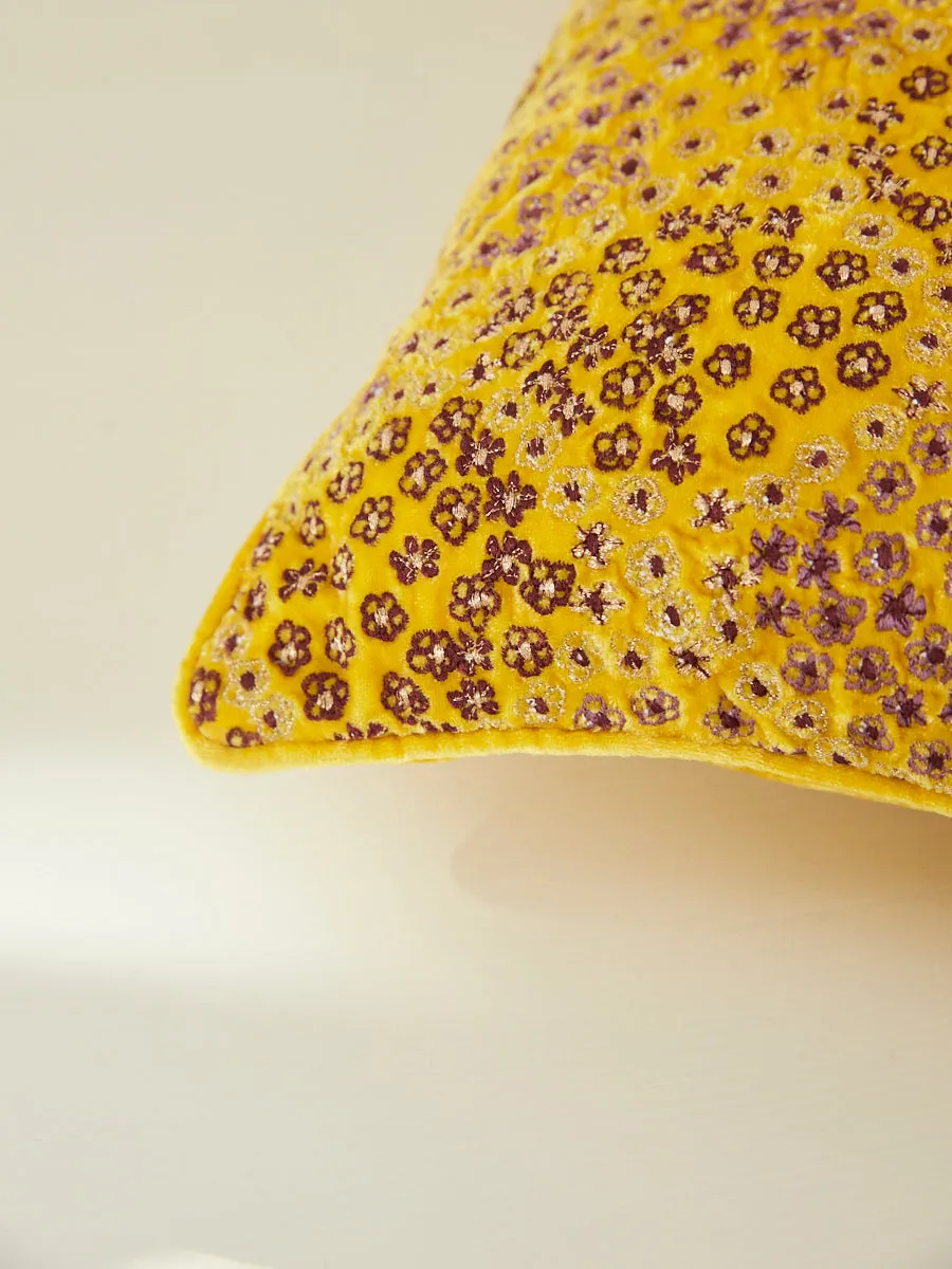 Anise Cushion in Citrine 40x40