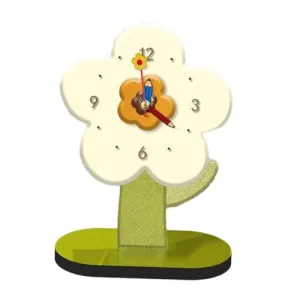 ATORSE Desktop Clock Ornament Modern Tabletop Clock for Living Room Desktop Bedroom White 20Cmx25Cm
