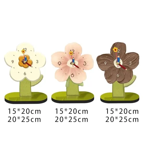 ATORSE Desktop Clock Ornament Modern Tabletop Clock for Living Room Desktop Bedroom White 20Cmx25Cm