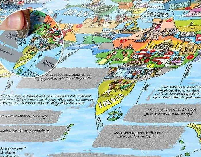 Awesome Maps WTFact Scratch Map